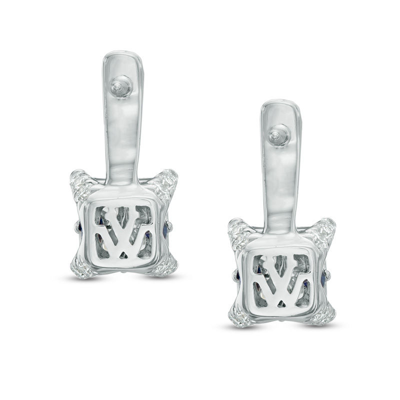 Main Image 2 of Vera Wang Love Collection 1 CT. T.W. Princess-Cut Quad Diamond Drop Earrings in 14K White Gold
