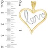 Thumbnail Image 2 of Polished "love" Heart Necklace Charm in 14K Two-Tone Gold