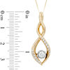 Thumbnail Image 2 of Sirena™ 3/8 CT. T.W. Diamond Cascading Infinity Pendant in 14K Gold