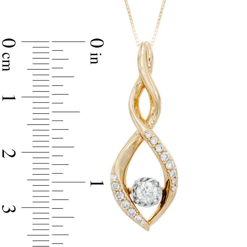 Main Image 2 of Sirena™ 3/8 CT. T.W. Diamond Cascading Infinity Pendant in 14K Gold