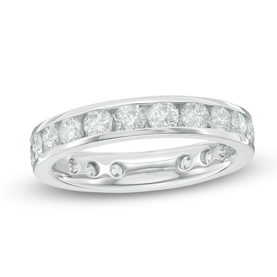 2 CT. T.w. Diamond Channel-Set Eternity Band in 14K White Gold