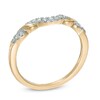 Thumbnail Image 1 of 1/8 CT. T.W. Diamond Ribbon Wrapped Contour Wedding Band in 14K Gold