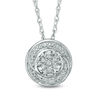 Thumbnail Image 1 of Diamond Accent Swirl Cluster Pendant in Sterling Silver