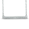 Thumbnail Image 0 of Diamond Accent Beaded Bar Necklace in Sterling Silver - 17"