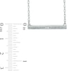 Thumbnail Image 1 of Diamond Accent Beaded Bar Necklace in Sterling Silver - 17"