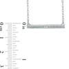 Thumbnail Image 1 of Diamond Accent Beaded Bar Necklace in Sterling Silver - 17"