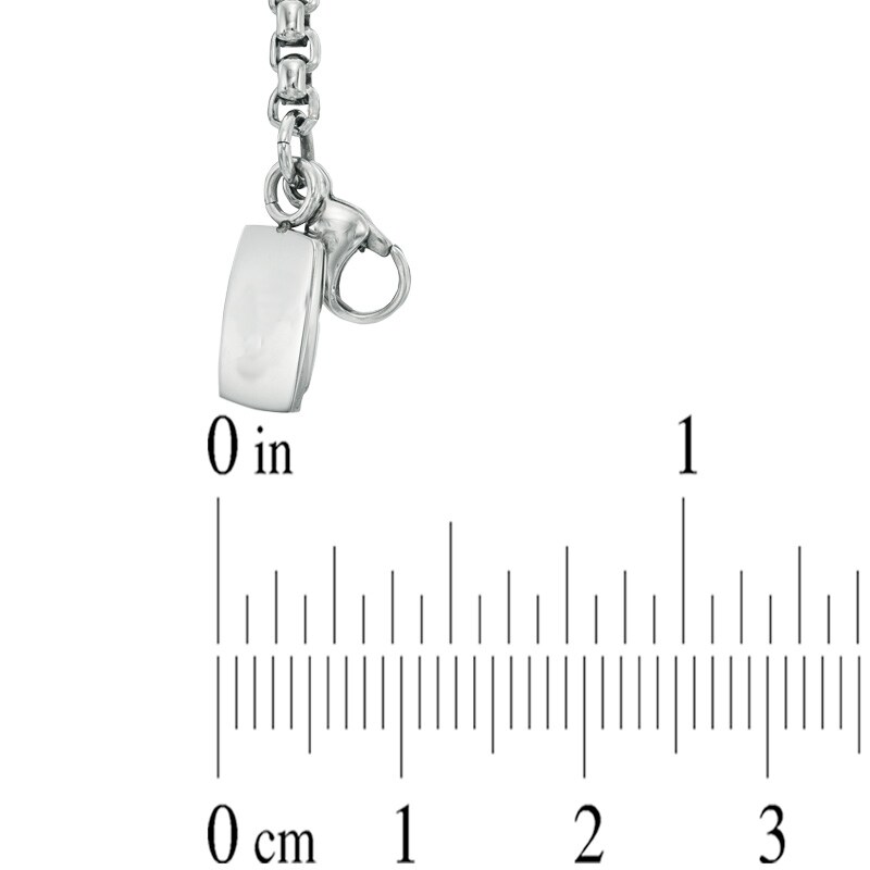 Main Image 3 of Men's Lord's Prayer Shield Pendant in Stainless Steel and Yellow IP - 24"