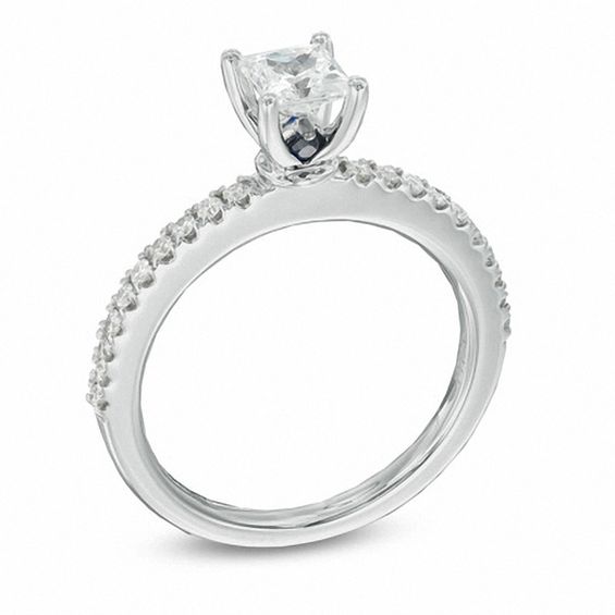 Vera Wang Love Collection 5/8 CT. T.w. Princess-Cut Diamond Engagement Ring in 14K White Gold