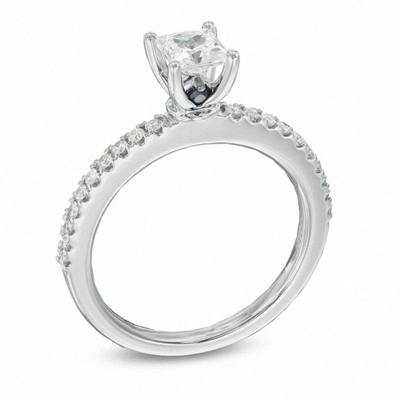 Vera Wang Love Collection 5/8 CT. T.W. Princess-Cut Diamond Engagement Ring in 14K White Gold