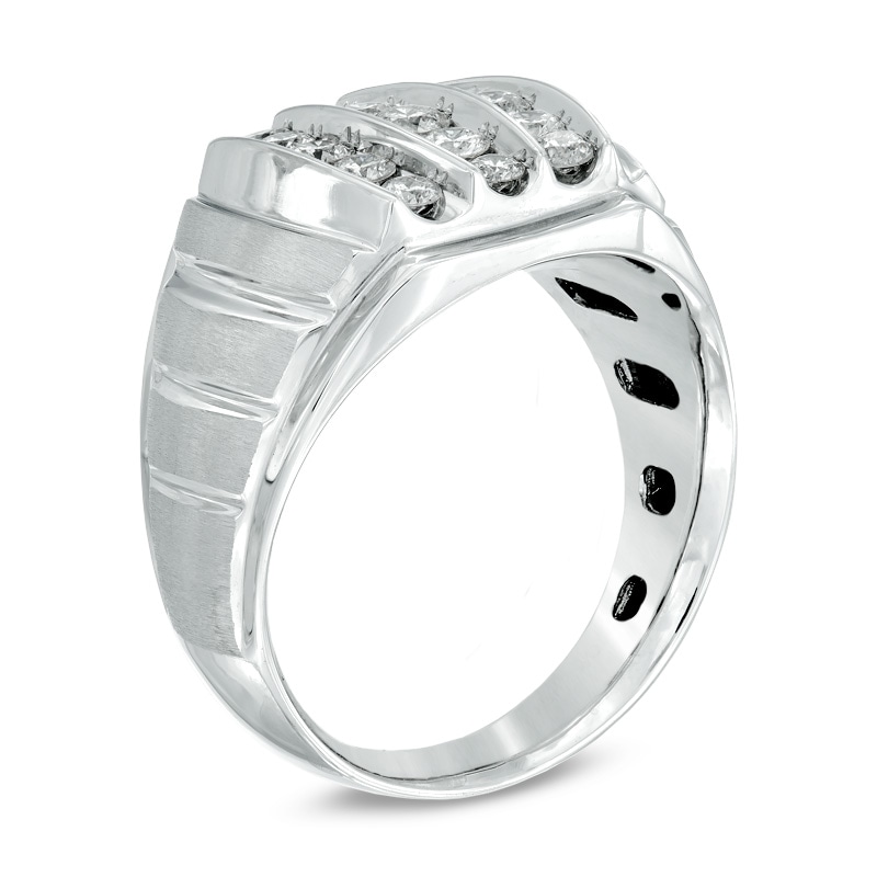 Main Image 2 of 1 CT. T.W. Diamond Cluster Ring in 10K White Gold