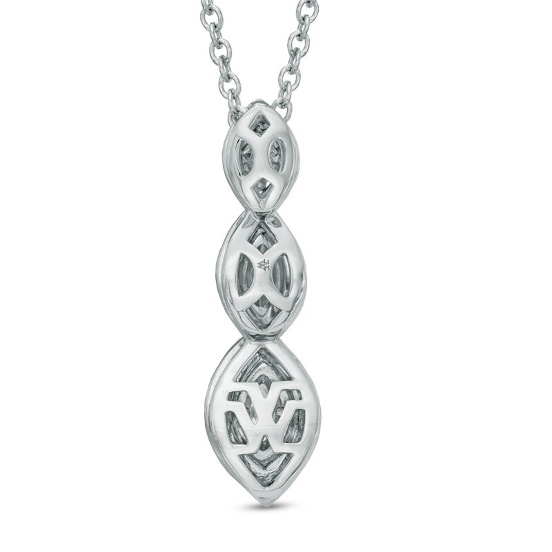 Main Image 2 of Vera Wang Love Collection 1/2 CT. T.W. Marquise Diamond Drop Pendant in 14K White Gold