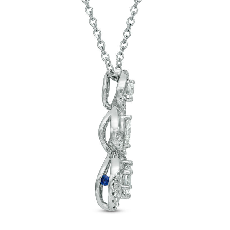 Main Image 3 of Vera Wang Love Collection 1/2 CT. T.W. Marquise Diamond Drop Pendant in 14K White Gold