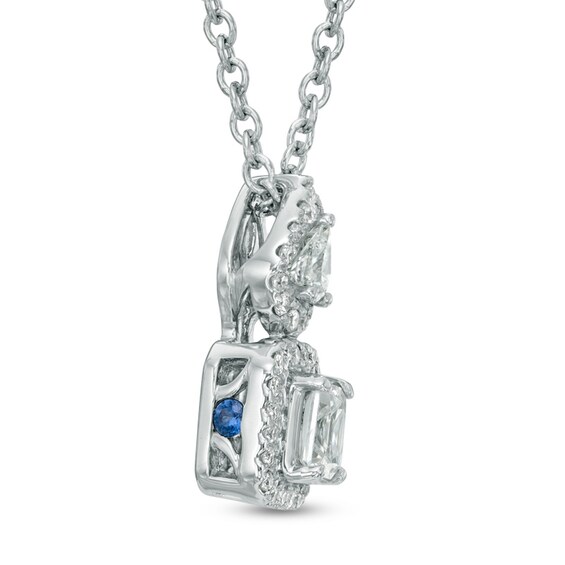 Vera Wang Love Collection 3/8 CT. T.w. Diamond Fancy Drop Pendant in 14K White Gold