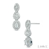 Thumbnail Image 1 of Vera Wang Love Collection 3/4 CT. T.W. Diamond Three Stone Infinity Drop Earrings in 14K White Gold