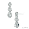 Thumbnail Image 0 of Vera Wang Love Collection 3/4 CT. T.W. Diamond Three Stone Infinity Drop Earrings in 14K White Gold