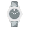Thumbnail Image 1 of Ladies' Movado Bold® White Crystal Watch with Grey Glitter Museum® Dial (Model: 3600237)
