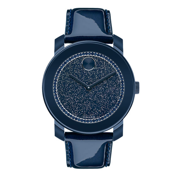 Ladies' Movado Bold® Navy Crystal Watch with Navy Glitter Museum® Dial (Model: 3600229) Ladies' Movado Bold® Navy Crystal Watch with Navy Glitter Museum® Dial (Model: 3600229)