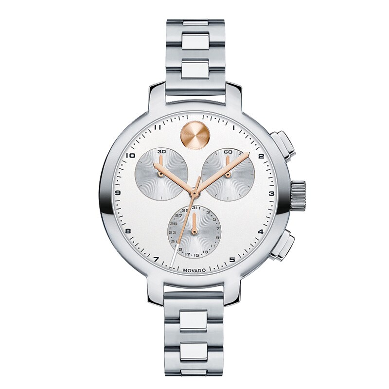 Main Image 1 of Ladies' Movado Bold® Chronograph Watch with Silver-Tone Dial (Model: 3600238)