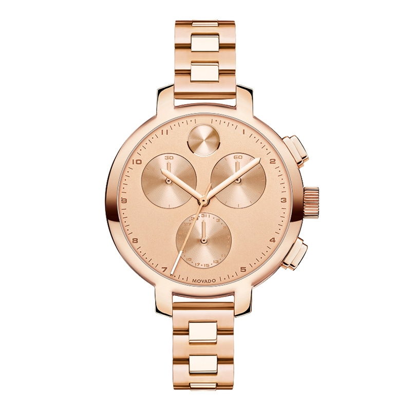 Ladies' Movado Bold® Chronograph Watch with Rose-Tone Dial (Model: 3600240)