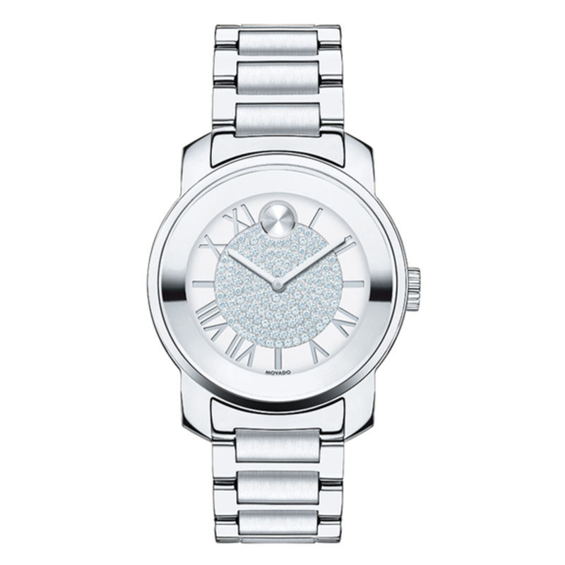 Ladies Movado Bold Luxe Crystal Watch with Mirror Dial Model 3600254 Zales