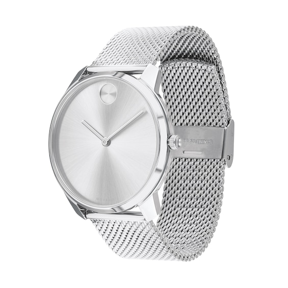Men's Movado BoldÂ® Mesh Watch with Silver-Tone Dial (Model: 3600589)
