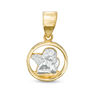Thumbnail Image 1 of Angel Circle Necklace Charm in 14K Two-Tone Gold