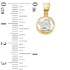 Thumbnail Image 2 of Angel Circle Necklace Charm in 14K Two-Tone Gold