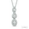 Thumbnail Image 0 of Vera Wang Love Collection 5/8 CT. T.W. Diamond Three Stone Infinity Pendant in 14K White Gold
