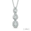 Thumbnail Image 0 of Vera Wang Love Collection 5/8 CT. T.W. Diamond Three Stone Infinity Pendant in 14K White Gold