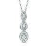 Thumbnail Image 1 of Vera Wang Love Collection 5/8 CT. T.W. Diamond Three Stone Infinity Pendant in 14K White Gold