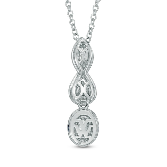 Vera Wang Love Collection 5/8 CT. T.w. Diamond Three Stone Infinity Pendant in 14K White Gold