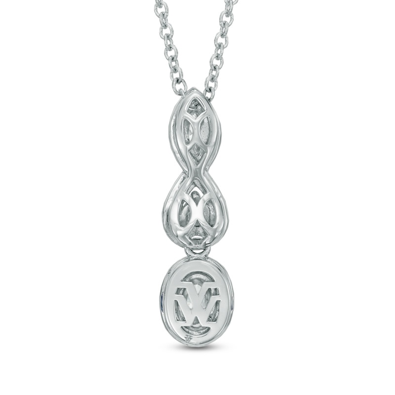 Vera Wang Love Collection 5/8 CT. T.W. Diamond Three Stone Infinity Pendant in 14K White Gold