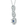 Thumbnail Image 2 of Vera Wang Love Collection 5/8 CT. T.W. Diamond Three Stone Infinity Pendant in 14K White Gold