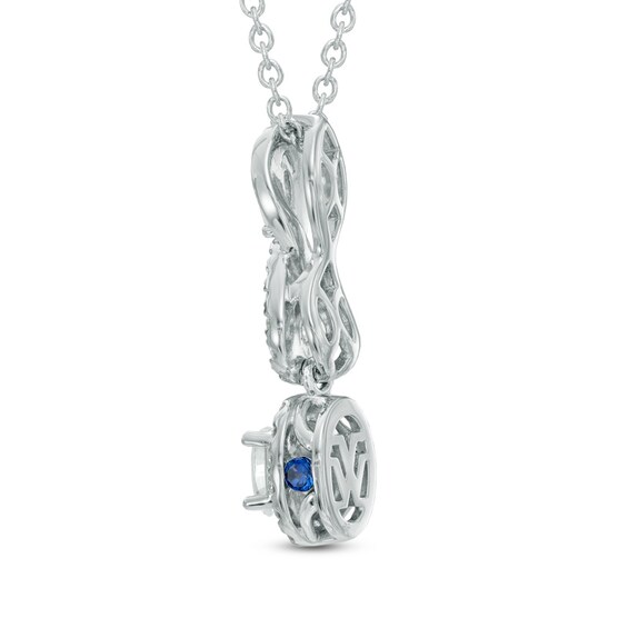 Vera Wang Love Collection 5/8 CT. T.w. Diamond Three Stone Infinity Pendant in 14K White Gold