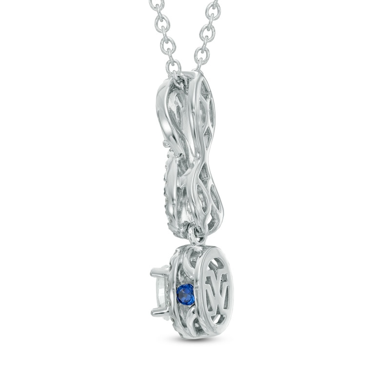 Main Image 3 of Vera Wang Love Collection 5/8 CT. T.W. Diamond Three Stone Infinity Pendant in 14K White Gold