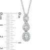 Thumbnail Image 3 of Vera Wang Love Collection 5/8 CT. T.W. Diamond Three Stone Infinity Pendant in 14K White Gold