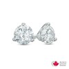 Thumbnail Image 1 of 3/4 CT. T.W. Certified Canadian Diamond Solitaire Stud Earrings in 14K White Gold (I/I2)