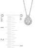 Thumbnail Image 2 of 1/3 CT. T.W. Pear-Shaped Diamond Frame Pendant in 14K White Gold
