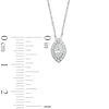 Thumbnail Image 2 of 1/3 CT. T.W. Marquise Diamond Frame Pendant in 14K White Gold