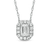 Thumbnail Image 1 of 1/3 CT. T.W. Emerald-Cut Diamond Frame Pendant in 14K White Gold