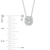Thumbnail Image 2 of 1/3 CT. T.W. Emerald-Cut Diamond Frame Pendant in 14K White Gold