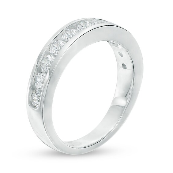 Celebration Ideal 1 CT. T.w. Certified Diamond Anniversary Band in 14K White Gold (I/I1)