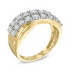 Thumbnail Image 2 of 1/4 CT. T.W. Diamond Double Row Overlay Band in 10K Gold