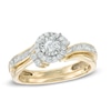 Thumbnail Image 1 of 1/4 CT. T.W. Diamond Frame Bypass Bridal Set in 10K Two-Tone Gold