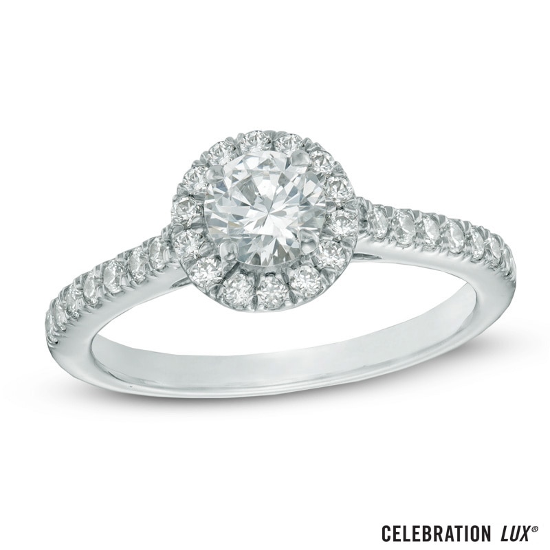 Celebration Lux® 1 CT. T.W. Diamond Frame Engagement Ring in 18K White Gold (I/SI2)