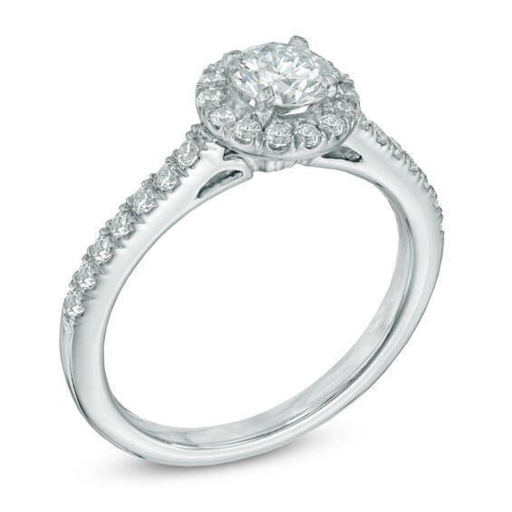 Celebration LuxÂ® 1 CT. T.w. Certified Diamond Frame Engagement Ring in 18K White Gold (I/Si2)
