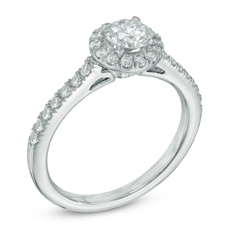 Celebration Lux® 1 CT. T.W. Diamond Frame Engagement Ring in 18K White Gold (I/SI2)