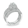 Thumbnail Image 1 of 1 CT. T.W. Diamond Frame Three Piece Bridal Set in 14K White Gold