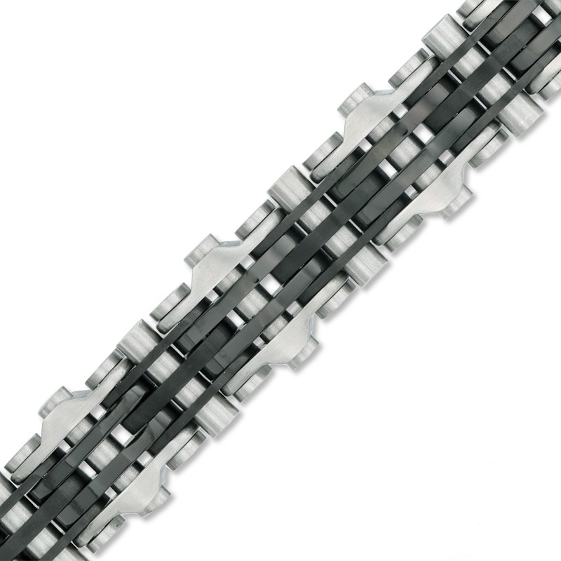 Main Image 1 of Men's Bracelet in Two-Tone Stainless Steel - 9.0"
