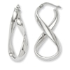 Thumbnail Image 1 of Infinity Twist Hoop Earrings in Sterling Silver